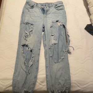 Urban outfitters ripped destroyed denim jeans